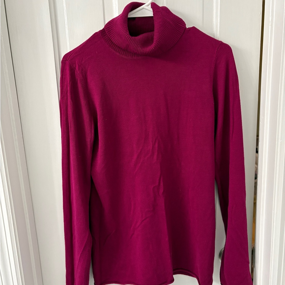 The Limited Women's Turtleneck Sweater - Rich Magenta